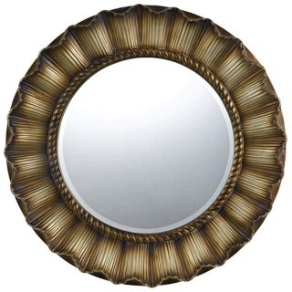 Oberlin Round 33" Golden Wall Mirror   #X6921