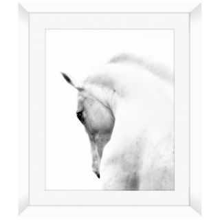 White Horse 26 1/2" High Framed Photo Wall Art   #X4834