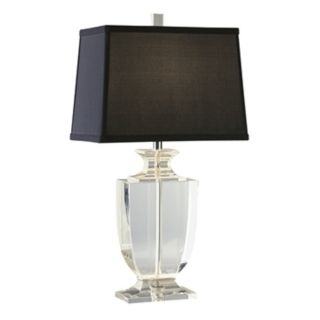Artemis Accent Clear Crystal Black Shade Table Lamp   #93919