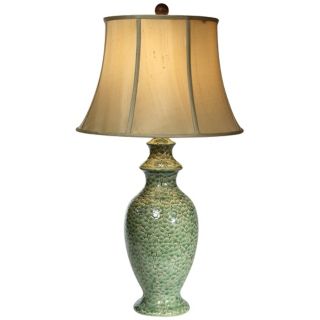Natural Light Emerald Sea Ceramic Table Lamp   #P5310