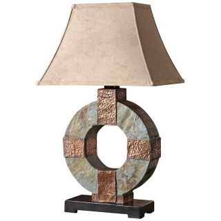 Uttermost Slate Circle Indoor Outdoor Table Lamp   #M2377