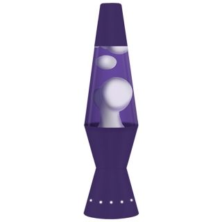 Accent White and Purple Lava Lamp with Pinhole Base   #W7006