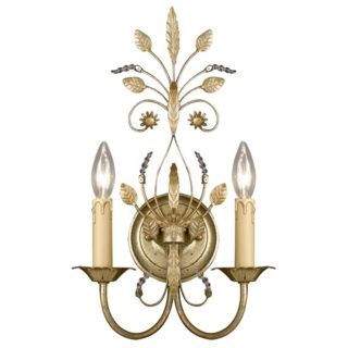 Parisian Two Light Gold Finish Wall Sconce   #29480