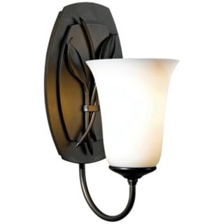 Twining Leaf Collection Opal Glass 11 1/2" High Wall Sconce   #J8248