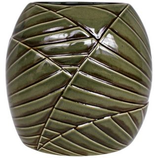 Haeger Potteries Palm Grove 11" High Ceramic Vase   #J9256