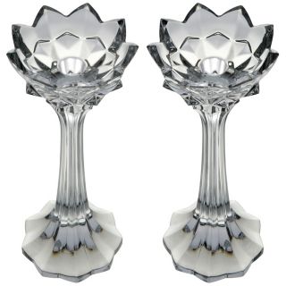 Set of 2 Rogaska Finesse Crystal Candle Holders   #W4434