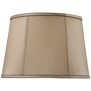 Springcrest Tan and Brown Drum Shade 13x16x11 (Spider)   #X6537