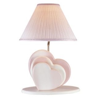 Lite Source Soft Pink Love Hearts Night Light Table Lamp   #80150