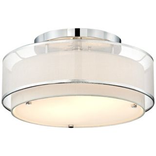 Possini Euro Design Double Organza 16" Wide Ceiling Light   #T9756