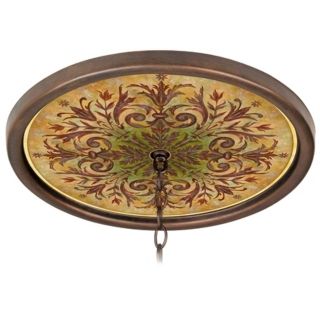 Tuscan Basil 16" Wide Bronze 1" Opening Medallion   #G8171 G7694