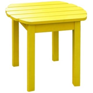Yellow Finish Solid Wood Accent Table   #T4759