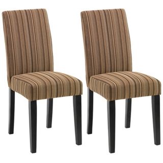 Set of Two Versa  Dining Chairs   Ribbon Pattern   #T3997