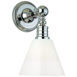 Darien Polished Nickel and Opal 14" High Wall Sconce   #T6521