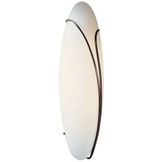 Oval Reed Right Opal Glass 20" High Wall Sconce   #J8385