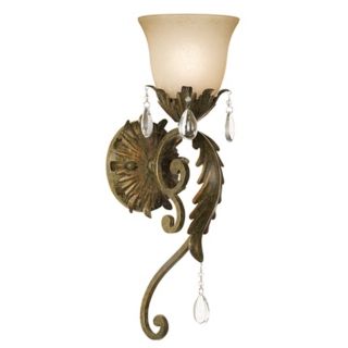 Valentina Collection 19 1/2" High Iron Leaf Wall Sconce   #95309