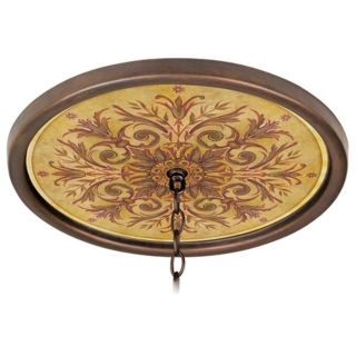 Tuscan Wine 16" Wide Bronze 1" Opening Medallion   #G8171 G7692