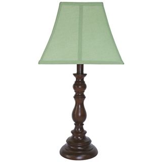 Sage Shade with Brown Candlestick Base Table Lamp   #U7901