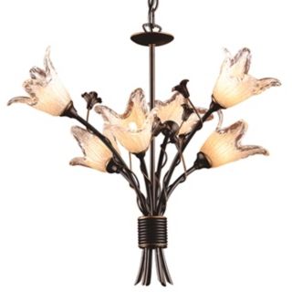 Fioritura Collection Six Light Tulip Glass Chandelier   #48537