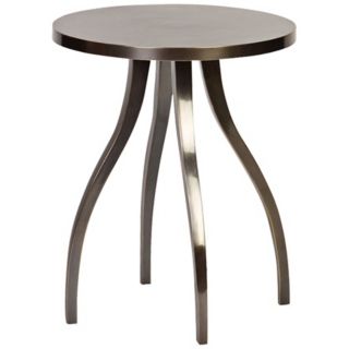 Cast Aluminum Round Side Table with Tapered Legs   #Y3131