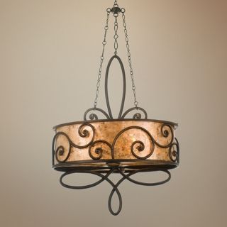 Windsor Collection Stained Mica 4 Light Oval Chandelier   #80389