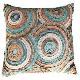 Retro Pastel 22" Square Hand Made Accent Pillow   #X1735