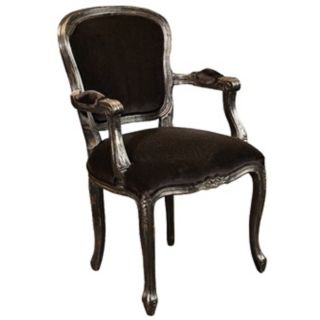 Orleans French Black Arm Chair   #X8248