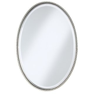 Uttermost Brushed Nickel Sherise Oval 32 " High Wall Mirror   #97306