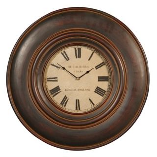 Old English Ivory Face 23" Wide Wall Clock   #22782