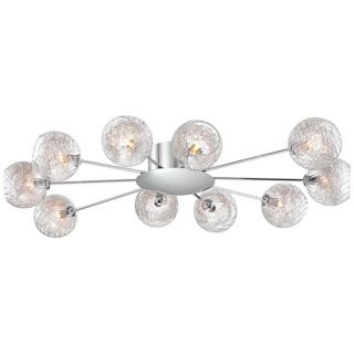 Possini Euro Wired 38" Glass and Chrome Ceiling Light   #X0361