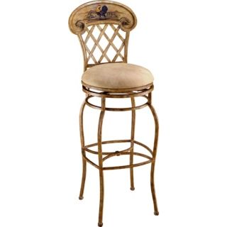 Hillsdale Rooster Hand Painted 31 1/2" High Swivel Bar Stool   #F1743