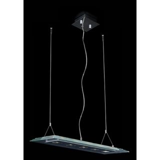 Flat Rectangular Chrome Xenon Pendant Light   #H3836