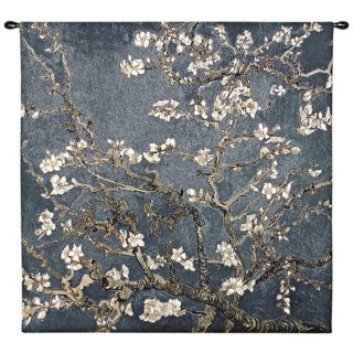 Almond Blossom 35" Square Wall Hanging Tapestry   #J9020
