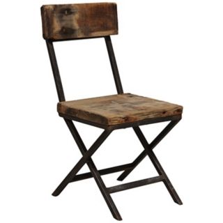 Franklin Collection Reclaimed Pine Wood Side Chair   #W9546