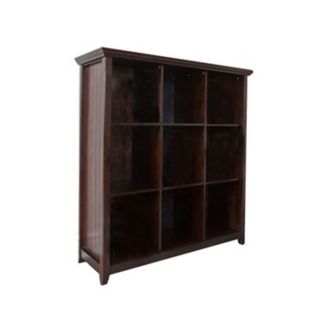 Acadian Dark Tobacco Brown 9 Cube Storage Bookcase   #Y5683