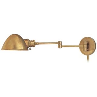 Newport Aged Brass Plug In Swing Arm Wall Light   #P9947