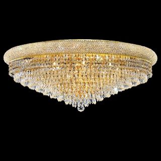 Primo Royal 36" Wide Cut Crystal and Gold Ceiling Light   #Y3819