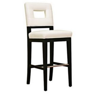 Faustino White Bicast Leather Bar Stool   #W5903