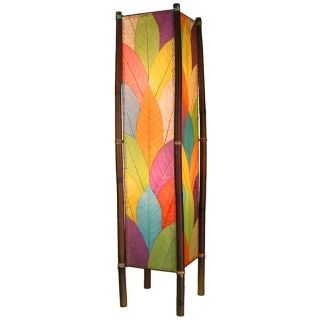 Eangee Fortune Multicolor Cocoa Leaves Tower Floor Lamp   #M2119