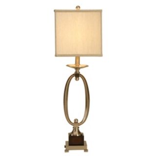 Raschella Satin Nickel Oval Ring Table Lamp   #13908