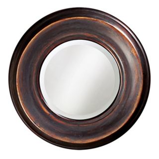 Smooth Burnished Copper 33" Wide Wall Mirror   #04713