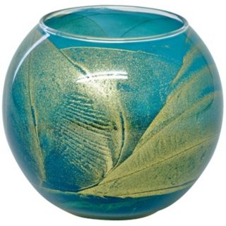 Esque 4" Turquoise Candle Globe with Gift Box   #W6559