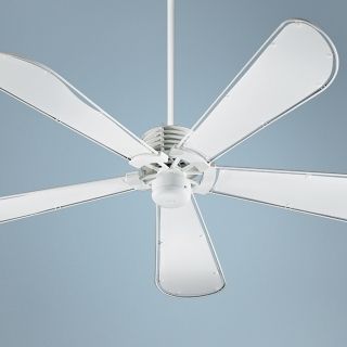 60" Quorum Dragonfly Collection White Finish Ceiling Fan   #H5439