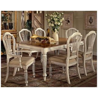 Hillsdale Wilshire White Finish Rectangle 7 Piece Dining Set   #T5540