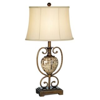 Colonial Riviere Faux Marble Table Lamp   #P7653