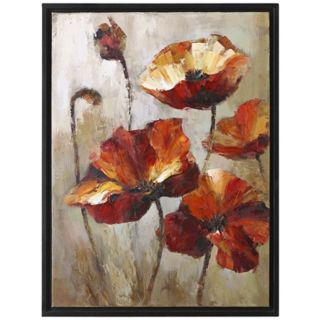 Uttermost 39" High Window View Poppies Floral Wall Art   #V3987