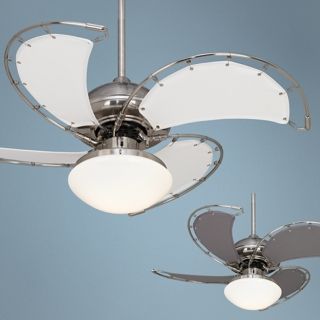 40" Aerial Brushed Nickel Ceiling Fan with Light Kit   #M2558 M2561