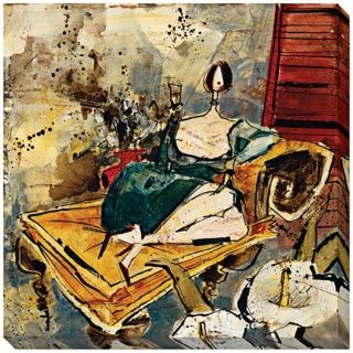 The Golden Chaise I Limited Edition 40" Square Wall Art   #L0560