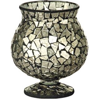 Dale Tiffany Silver Mosaic Hurricane Candle Holder   #X5039