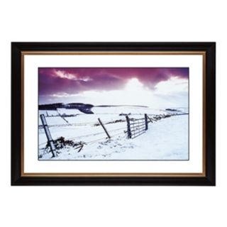 Snow Fence Giclee 41 3/8 Wide Wall Art