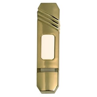 Satin Brass Surface Mount Wireless Doorbell Button   #K6431
